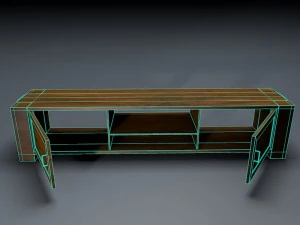 low poly sideboard 3D Model