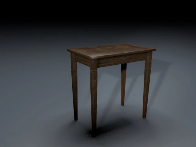 old table 3D Model .c4d .max .obj .3ds .fbx .stl .blend