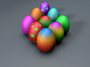 cole&ccedil;&atilde;o de cesta de p&aacute;scoa Modelo 3D