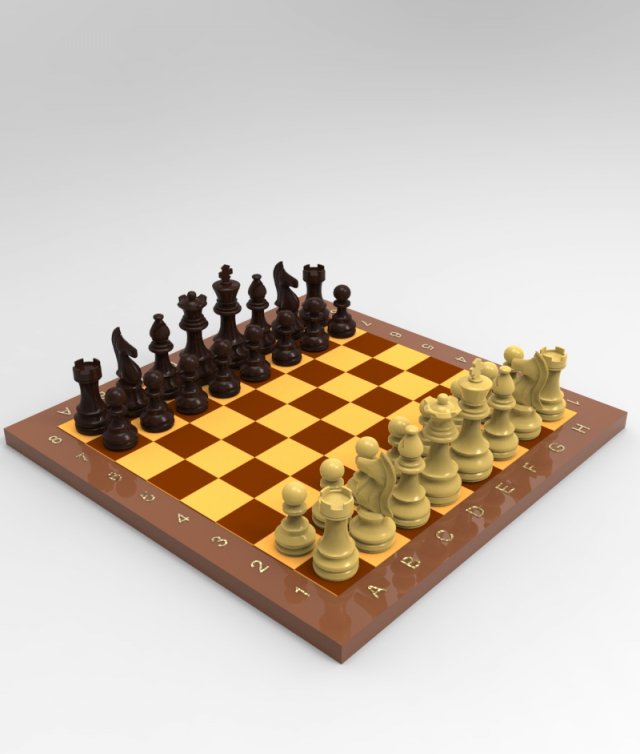 chess 3Dモデル .c4d .max .obj .3ds .fbx .stl .blend 