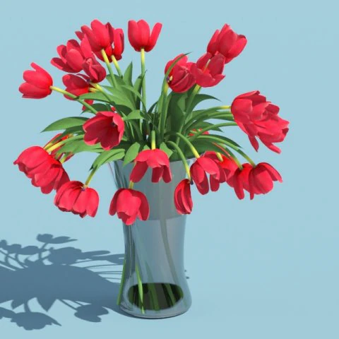 tulips 3D Model .c4d .max .obj .3ds .fbx .stl .blend