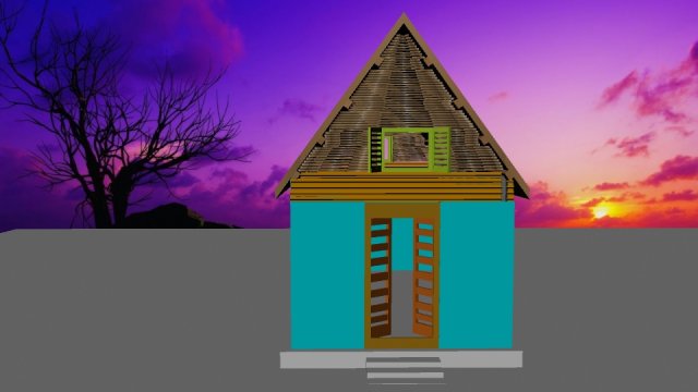 simple home 3D Model .c4d .max .obj .3ds .fbx .stl .blend 
