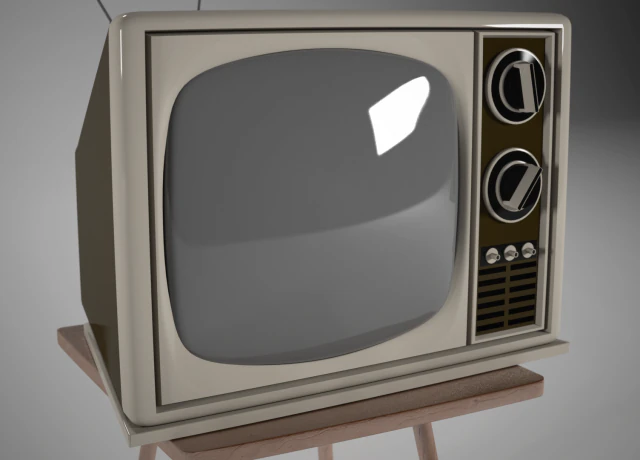 vintage television 3D Model .c4d .max .obj .3ds .fbx .stl .blend 