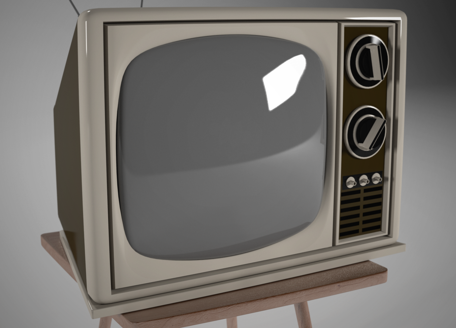 Vintage Television 3d Model In Tv 3dexport