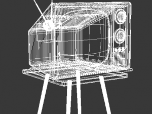 vintage television Model 3D
