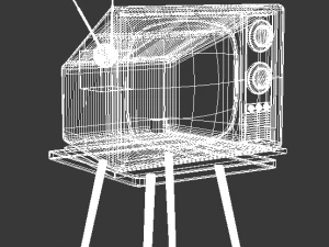 vintage television 3D Model