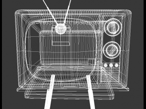 vintage television Model 3D