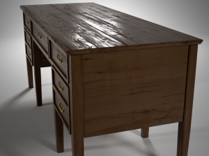 antique writing desk 3D Model