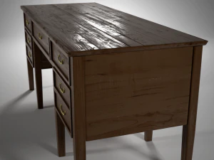 antique writing desk 3D Model