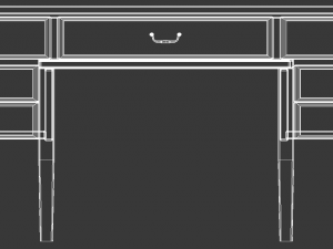 antique writing desk 3D Model
