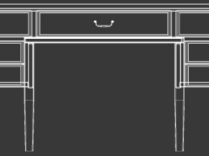antique writing desk 3D Model