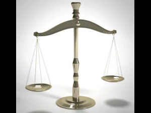 старинные весы 3D Модель