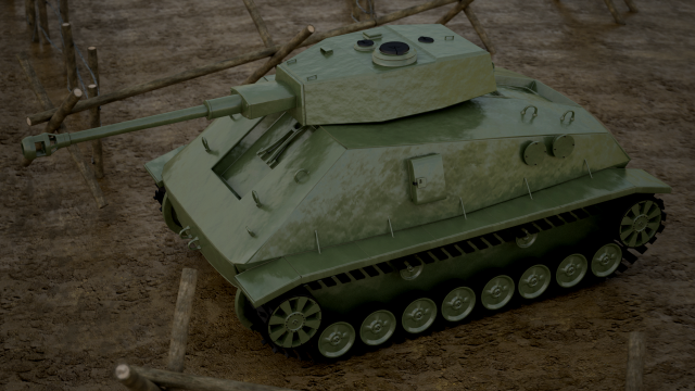 old tank 3D Модель .c4d .max .obj .3ds .fbx .stl .blend 