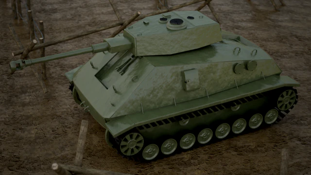old tank 3D Model .c4d .max .obj .3ds .fbx .stl .blend