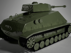 old tank 3D Модель