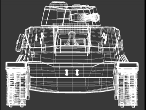 old tank 3D Модель
