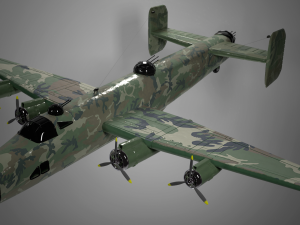 handley page halifax mk iii bomber 3D 模型
