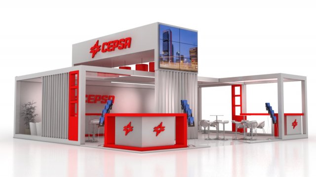 exhibition stand 3D Модель .c4d .max .obj .3ds .fbx .stl .blend 
