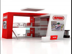 Messestand 20x20 3D Modell