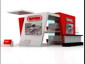 exhibition stand 20x20 3D Model