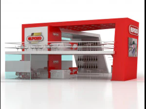 exhibition stand 20x20 3D Model