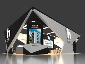 exhibition stand 14x10 Modèle 3D