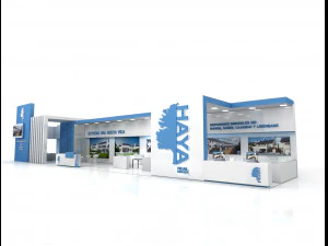 estande de exposi&ccedil;&atilde;o Modelo 3D