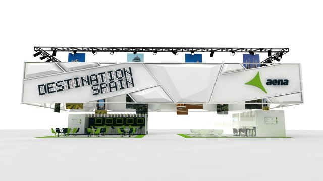 exhibition stand 25x12 3D Model .c4d .max .obj .3ds .fbx .stl .blend 