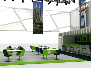 exhibition stand 25x12 3D Model