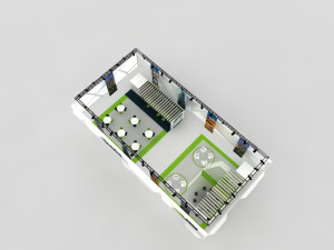 exhibition stand 25x12 3D Model