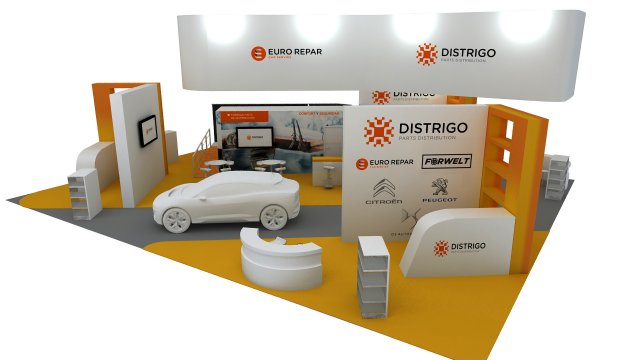 exhibition stand 3D 모델 .c4d .max .obj .3ds .fbx .stl .blend 