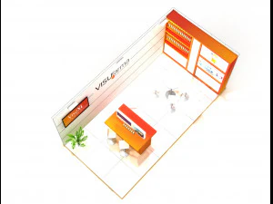 exhibition stand 6x3 3D Model