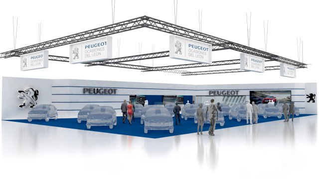 exhibition stand 3Dモデル .c4d .max .obj .3ds .fbx .stl .blend