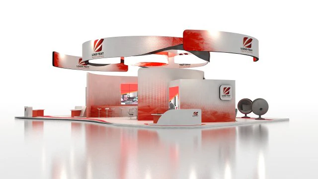 exhibition stand 20x12 3D Model .c4d .max .obj .3ds .fbx .stl .blend 