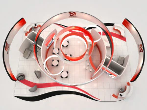 exhibition stand 20x12 3D Model