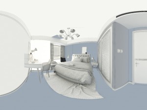 panorama nordic style family bedroom space 01 3D 模型