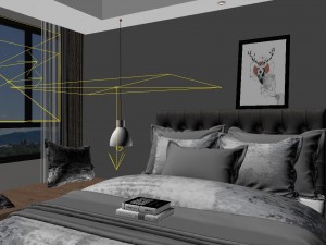 panorama nordic style family bedroom space 01 3D 模型