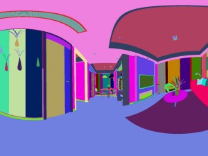 panorama nordic style living room dining room 01 3D Модель