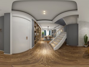 panorama nordic style living room dining room 04 3D 모델