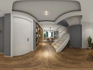 panorama nordic style living room dining room 04 3D Model