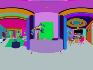 panorama nordic style living room dining room 06 3D Модель