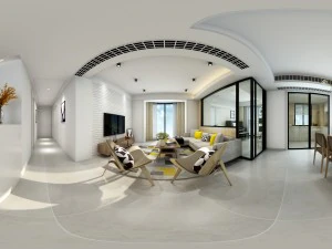 パノラマ北欧スタイルのリビングルームダイニングルーム08 3Dモデル