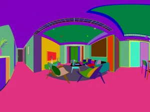 panorama nordic style living room dining room 08 3D Model