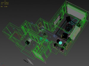 panorama nordic style living room dining room 11 3D Модель