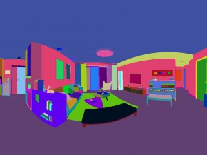 panorama nordic style living room dining room 12 3D 모델