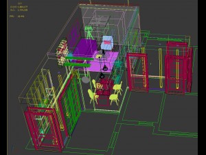 panorama nordic style living room dining room 17 3D Модель