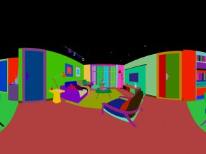 panorama scandinavian style living room restaurant space 18 3D Model