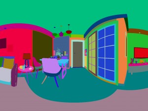 panorama nordic style living room dining room 21 3D Model