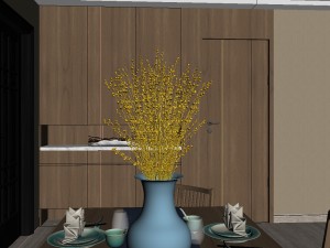 panoramic 360 antique chinese style kitchen with kitchen space 01 Modelo 3D