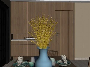 パノラマ 360 のアンティーク中国スタイルのキッチン、キッチン スペース 01 3Dモデル